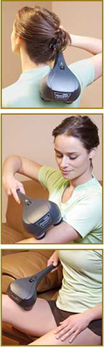 Thumper Sport Percussive Massager in use