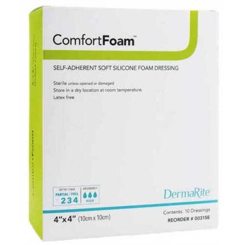 Dermarite Industries ComfortFoam Self-Adherent Soft Silicone Foam Dressing