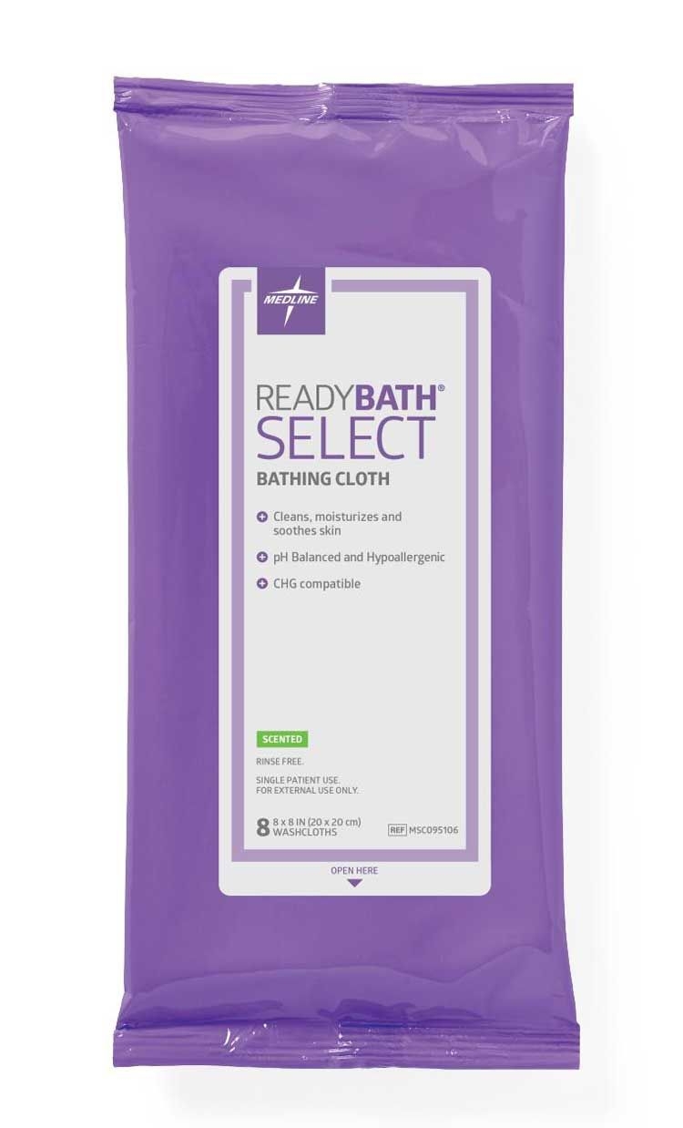 Medline ReadyBath SELECT Medium Weight Bathing Washcloths