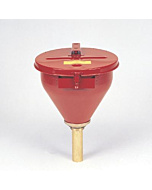 Justrite Red Steel Drum Funnel With 6 Brass Flame Arrestor