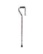 DMI Deluxe Adjustable Aluminum Cane with Offset Handle