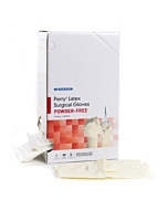 McKesson Perry Performance Plus Latex Smooth Cream Surgical Gloves Powder Free - Sterile