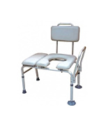 Drive Medical Bath Shower Transfer Bench with Padded Seat and Commode Opening