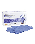 Cypress Tactile Touch Nitrile Exam Gloves Blue Textured Fingertips Chemo Rated Powder Free -NonSterile
