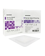 McKesson Composite Barrier Island Dressing Water Resistant 6 x 6 Inch - Sterile