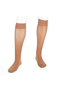 Plus Knee High Compression Stockings Extra Wide Calf w/ Silicone Top Band CLOSED TOE 20-30 mmHg by Mediven