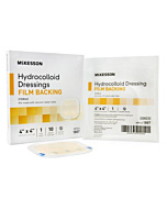 McKesson Hydrocolloid Dressing with Film Backing 4 x 4 Inch - Sterile