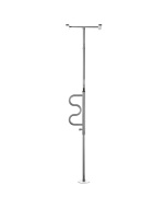 Security Pole w/ Optional Curved Grab Bar by Stander