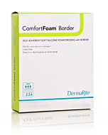 Dermarite Industries ComfortFoam Border Self-Adherent Soft Silicone Foam Dressing