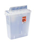 Covidien 3 Gallon Clear SharpSafety Sharps Container with Always Open Lid 85221