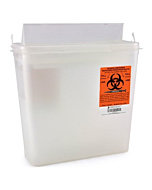McKesson 5 Quart Clear Prevent Sharps Disposal Container with Horizontal Entry Lid 2261