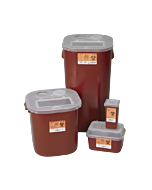 Medical Action Industries 1 Quart Transparent Red Stackable Sharps Container with Biohazard Symbol 8702T