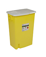 Covidien 18 Gallon Yellow SharpSafety Chemotherapy Container with Hinged Lid 8989