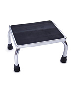 Chrome Foot Stools with Rubber Mat