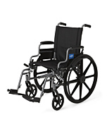 Medline Premium Ultra-lightweight Wheelchair with Swing-Back Desk-Length Arms