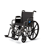 Medline Strong and Lightweight Wheelchair with Removable Desk-Length Arms