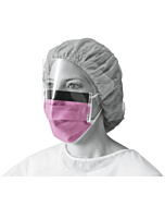 Fluid-Resistant Surgical Face Mask with Eyeshield