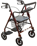 Transport Rollator with Padded Seat by Roscoe by Roscoe Medical