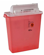 12 Quart Transparent SharpStar Sharps Container with Counterbalance Lid 8537SA by Covidien