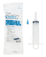 60 mL Irrigation Syringe Thumb Ring Top with Catheter Tip by McKesson
