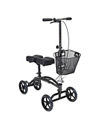 Drive Dual Pad Steerable Knee Walker with Basket, Alternative to Crutches