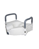 Drive Elevated Raised Toilet Seat with Removable Padded Arms, Standard Seat