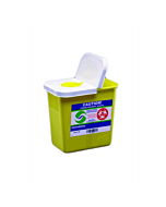 Covidien 2 Gallon Yellow SharpSafety Sharps Container with Hinged Lid for Chemotherapy 8982