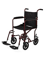 Medline Aluminum Transport Chair with 8 Inch Wheels