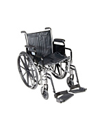 Drive Medical Silver Sport 2 Wheelchair with Various Arms Styles and Foot Rigging Options