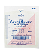 Medline Avant NON256001 Gauze Drain Sponges 2x2 Inch 6 Ply - Sterile