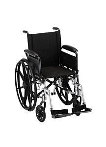 Nova Lightweight Wheelchair with Full Arms and Footrests