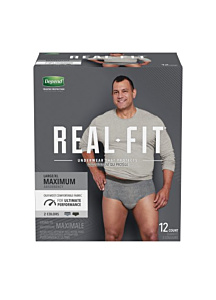 Depends Male Adult Absorbent Underwear Real Fit