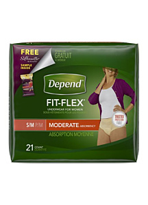 Kimberly Clark Depend Underwear for Women w/ Flex Fit Protection - Moderate Absorbency
