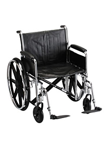 Nova Steel & Vinyl Wheelchair W/Detach Desk Arms & Footrests