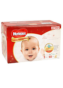 Huggies Little Snugglers Tab Closure Unisex Baby Diaper by Kimberly Clark