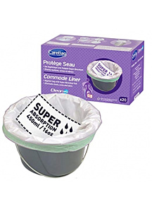 Carebag Commode Liner with Super Absorbent Pad by Cleanis