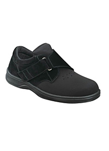 Orthofeet Bismark Mens Black Stretchable Orthopedic Shoes
