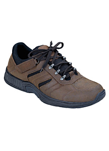 Orthofeet Shreveport Mens Tie-Less Lace Orthopedic Hiking Shoes