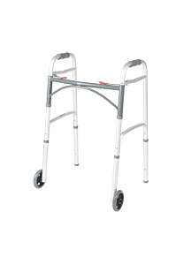 Drive Deluxe Two Button Folding Walker with 5" Wheels