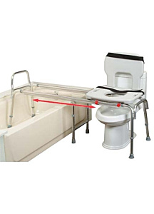 Toilet-to-Tub Sliding Transfer Bench