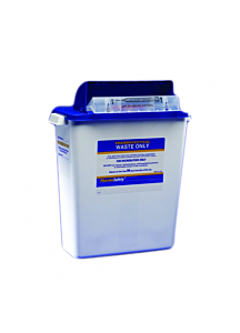 Covidien 18 Gallon White/Blue SharpSafety Waste Container with Gasketed Hinged lid 8870