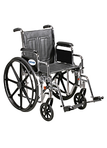 Drive Medical Sentra EC HEAVY DUTY Wheelchair with Various Arm Styles and Foot Rigging Options